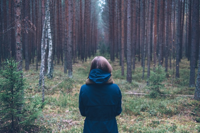 woman-alone-forest